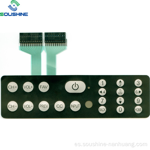 Interruptor de membrana de control de volumen de conector de cable de 24 pines